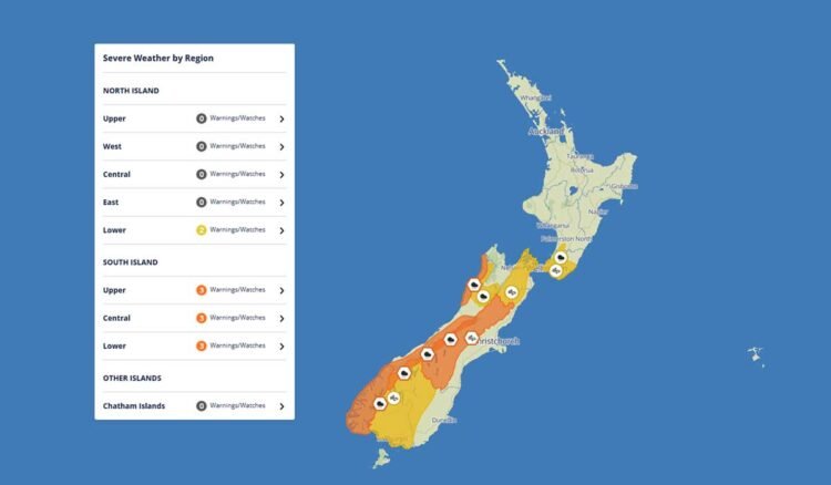 Heavy-Rain-and-Strong-Northwest-Winds-Set-to-Hit-Parts-of-New-Zealand-as-Weekend-Weather-Warning-Issued