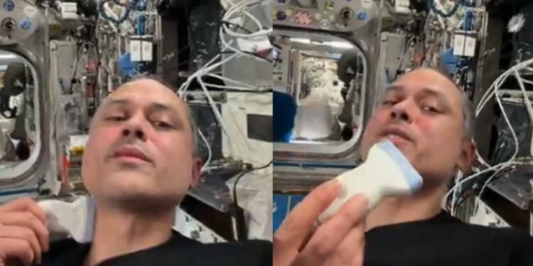 Anil Menon Shows How Medical Tests Work in Microgravity