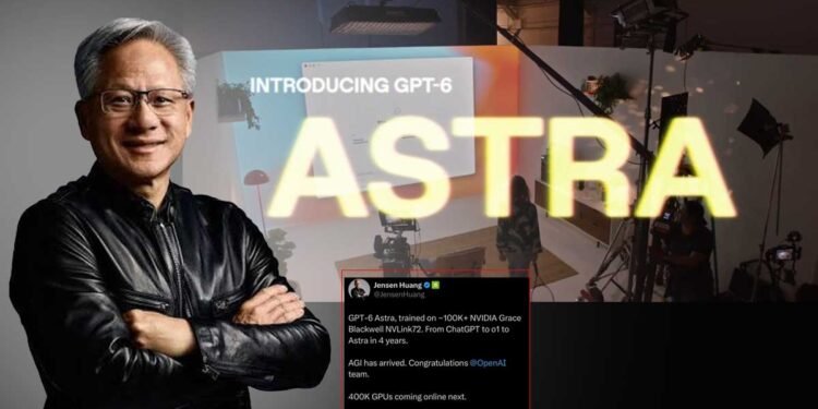 NVIDIA’s Jensen Huang Says OpenAI’s GPT-6 Astra Signals the Arrival of AGI