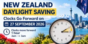New Zealand Daylight Saving 2026: Clocks Go Forward on 27 September
