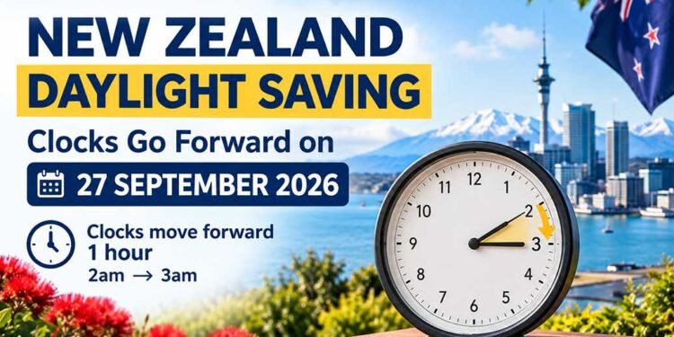 New Zealand Daylight Saving 2026: Clocks Go Forward on 27 September